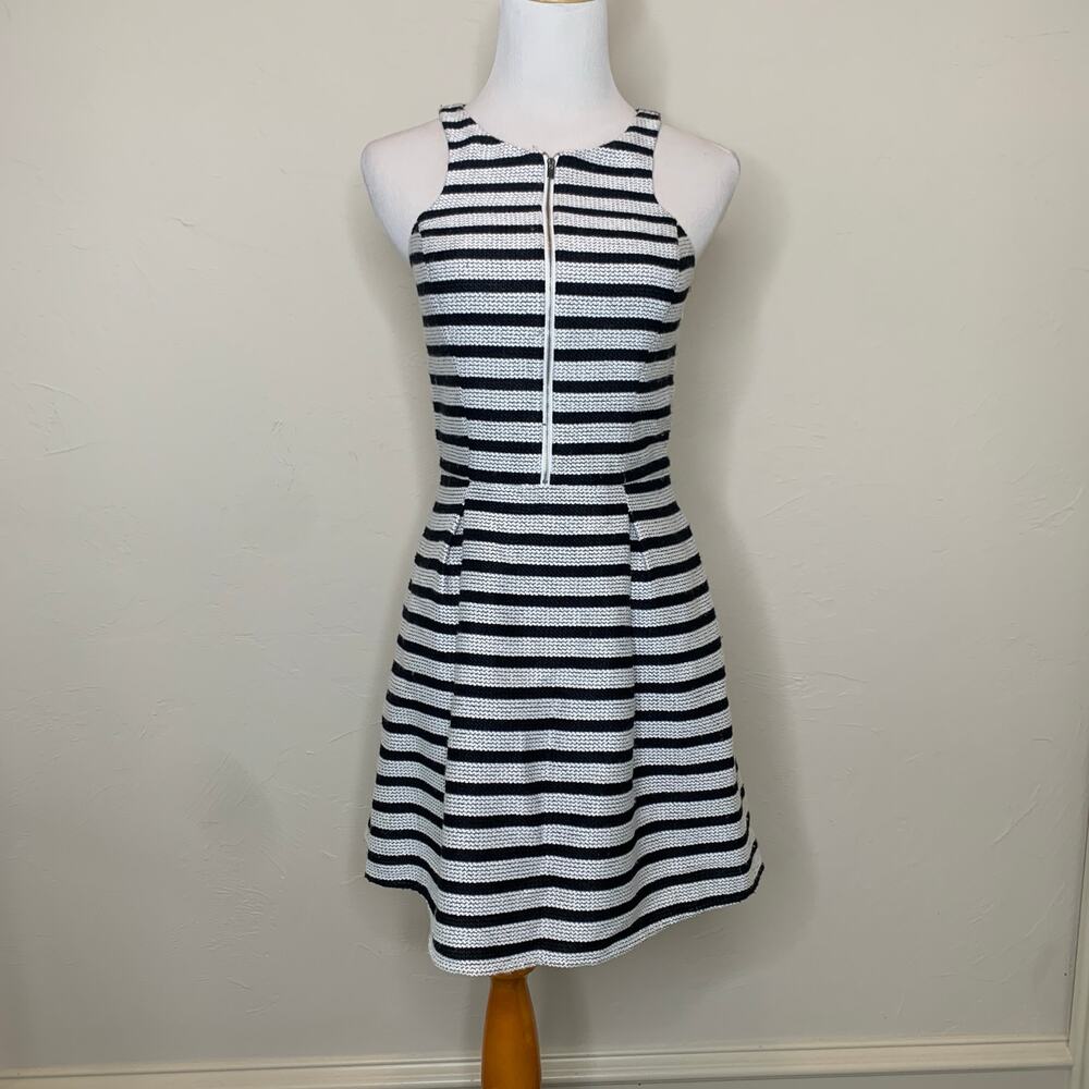 Express Black & White Stripe A Line Dress Sz 2